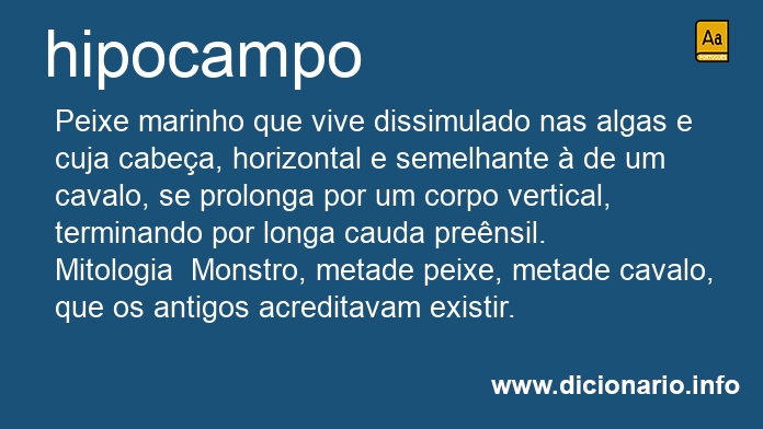 Significado de hipocampo