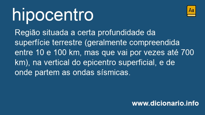 Significado de hipocentro