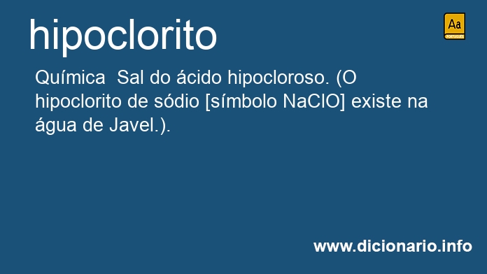 Significado de hipoclorito