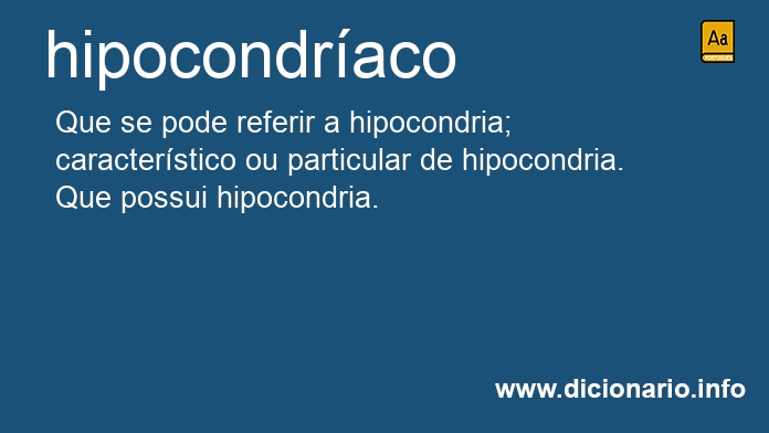 Significado de hipocondríaca