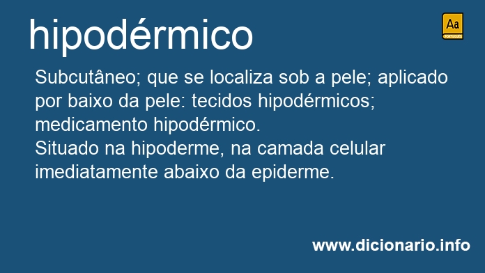 Significado de hipodrmica