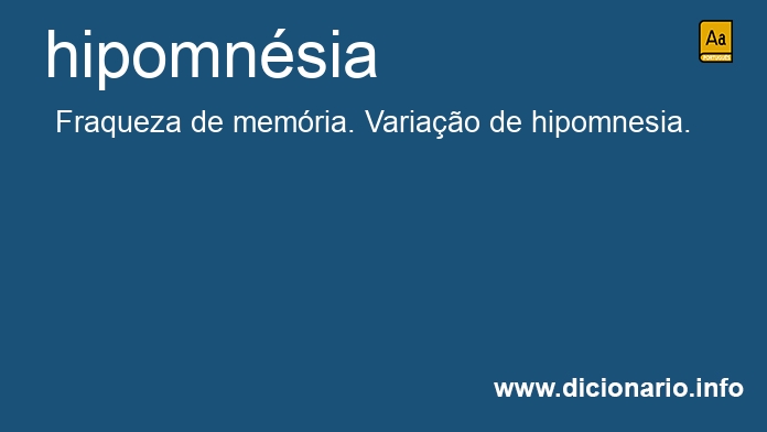 Significado de hipomnsia