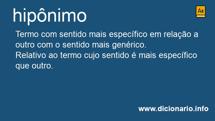 Significado de hipnimo