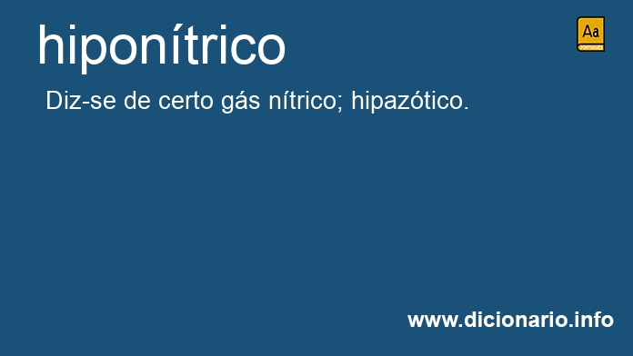 Significado de hipon�trico