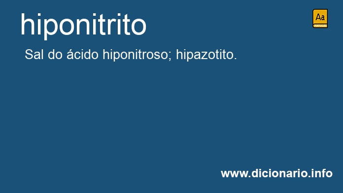 Significado de hiponitrito