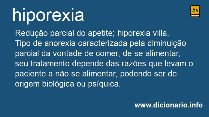 Significado de hiporexia