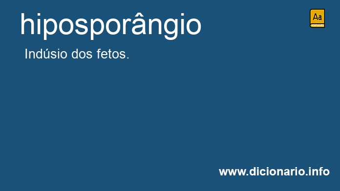 Significado de hiposporngio