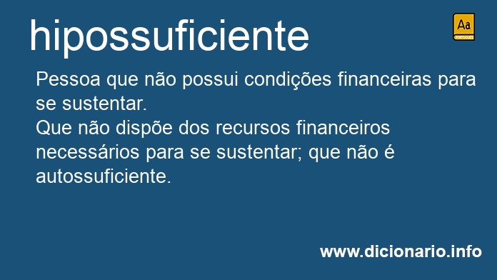 Significado de hipossuficiente