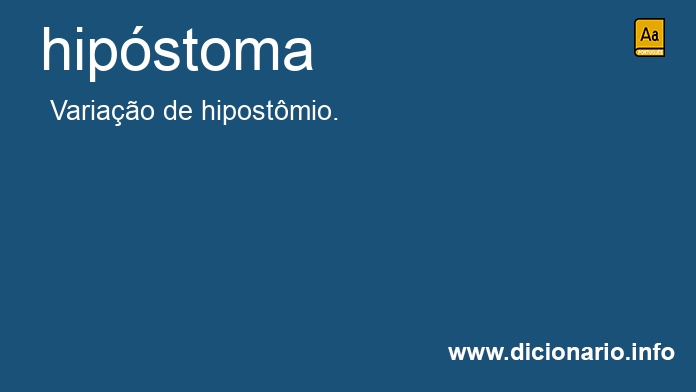 Significado de hipstoma