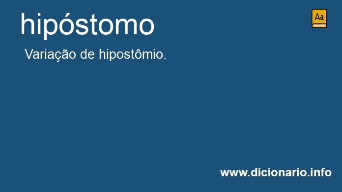 Significado de hipstomo