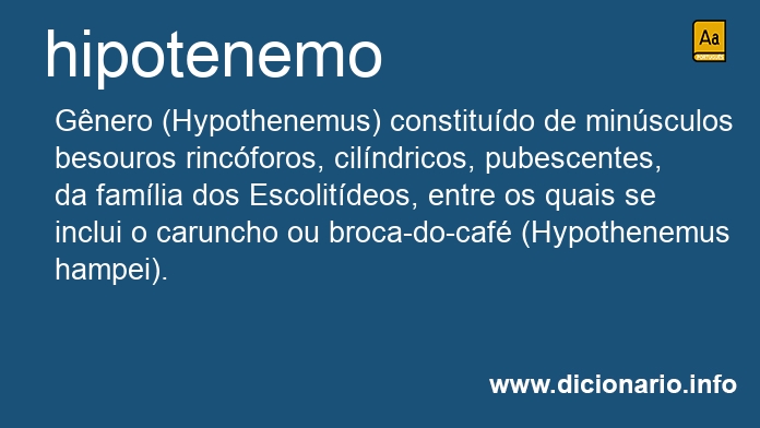 Significado de hipotenemo
