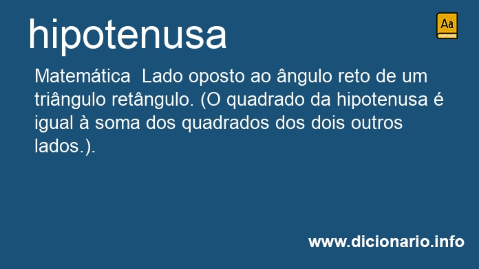 Significado de hipotenusa