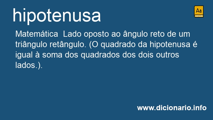 Significado de hipotenusa