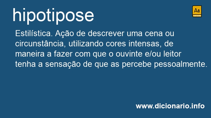 Significado de hipotipose