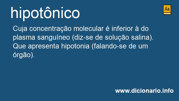 Significado de hipotnica