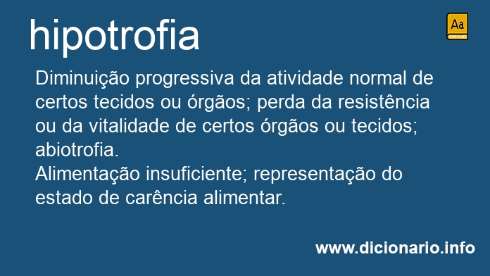Significado de hipotrofia