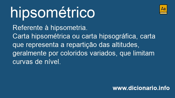 Significado de hipsomtricos