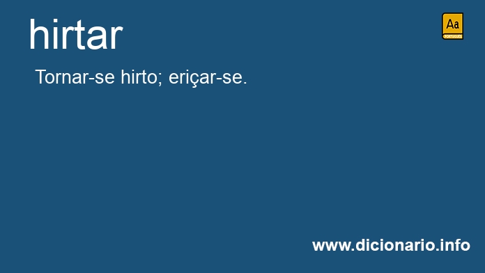 Significado de hirtar