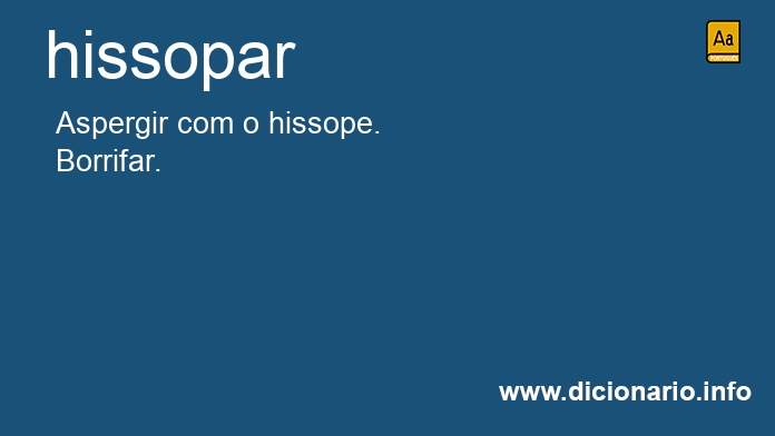 Significado de hissopar