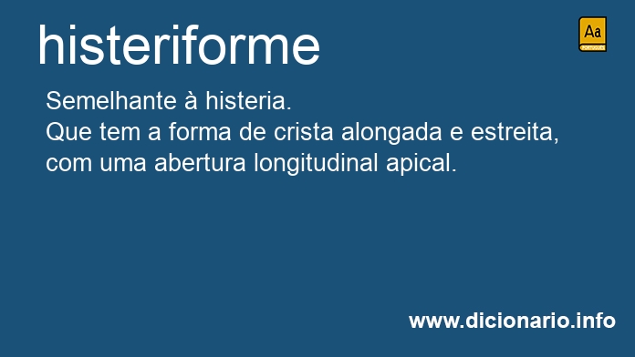 Significado de histeriforme