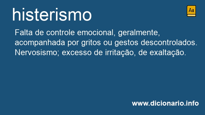 Significado de histerismos