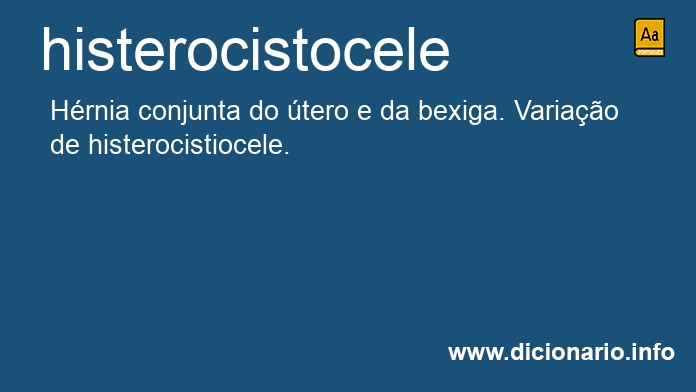 Significado de histerocistocele