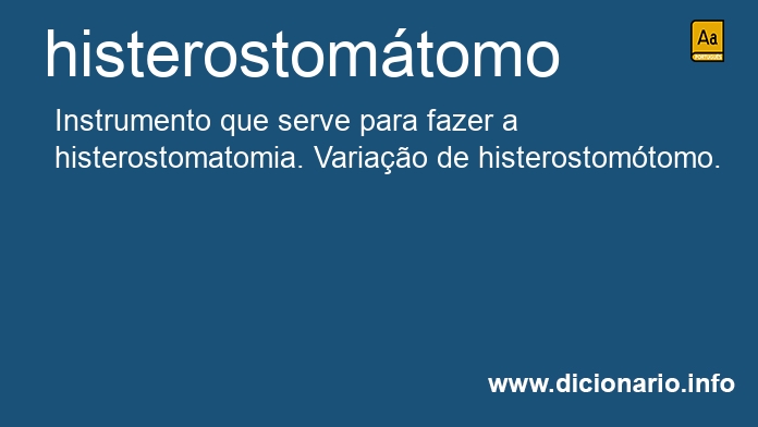 Significado de histerostomtomo