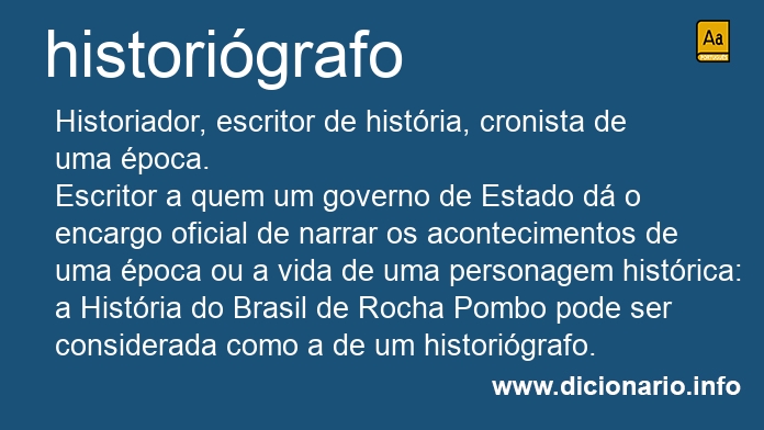 Significado de historigrafo