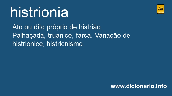 Significado de histrionia