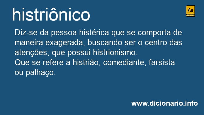 Significado de histrinico