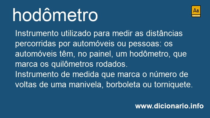 Significado de hodmetro