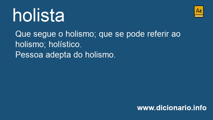 Significado de holista