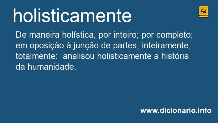 Significado de holisticamente