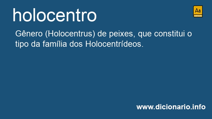 Significado de holocentro