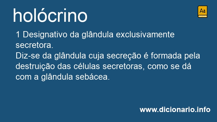 Significado de holcrino