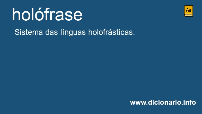 Significado de holfrase