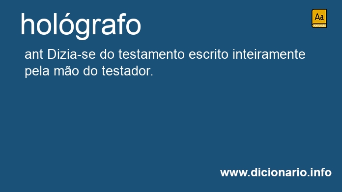 Significado de holgrafo