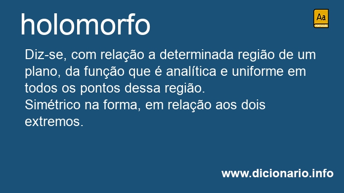 Significado de holomorfo