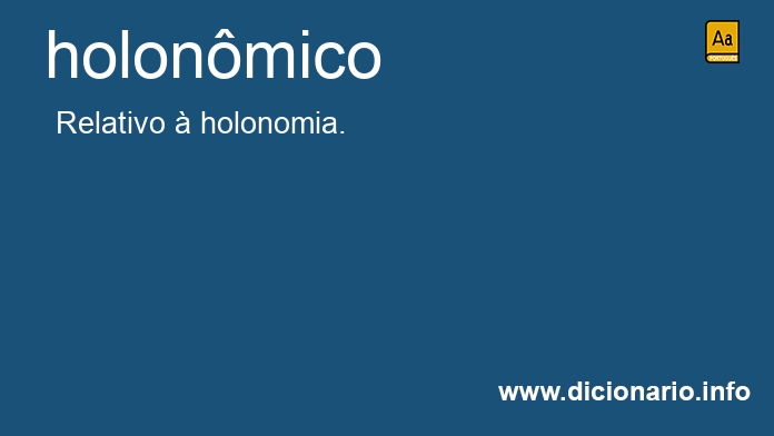 Significado de holonmica