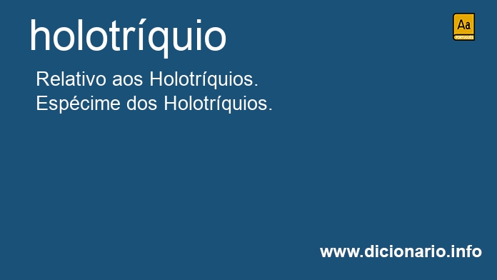Significado de holotrquio