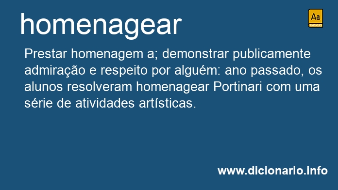 Significado de homenageais