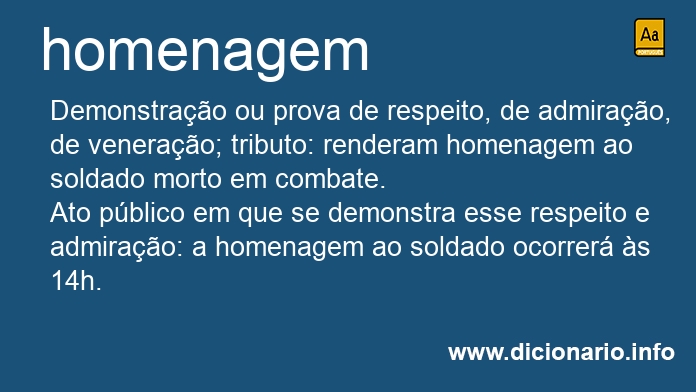 Significado de homenagem