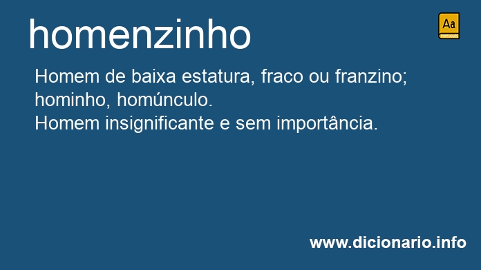 Significado de homenzinho