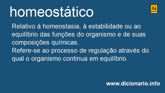 Significado de homeosttico