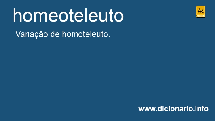 Significado de homeoteleuto