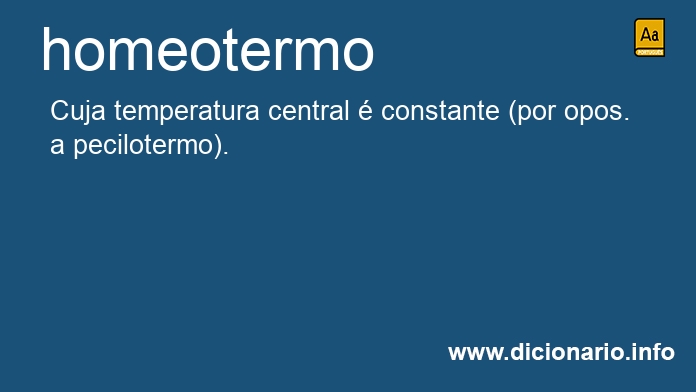 Significado de homeoterma