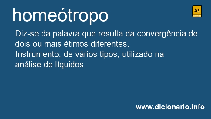 Significado de hometropo