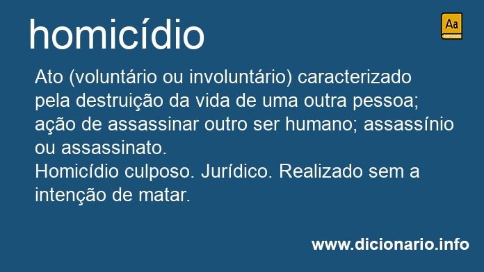 Significado de homicdios