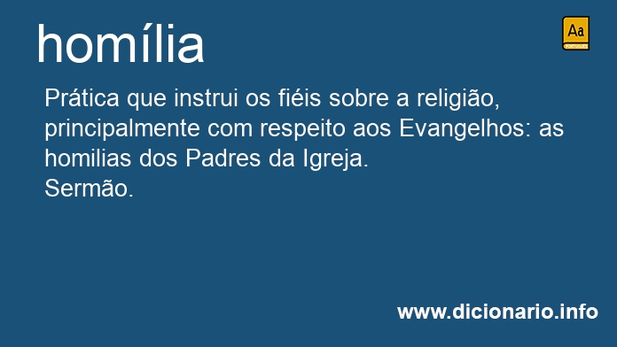Significado de homlias