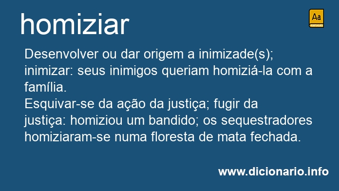 Significado de homiziar